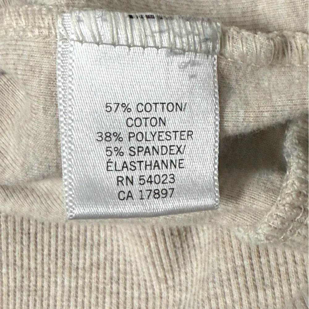 Banana Republic Factory Luxe Pullover Womens Medium Oatmeal Heather Shawl Collar